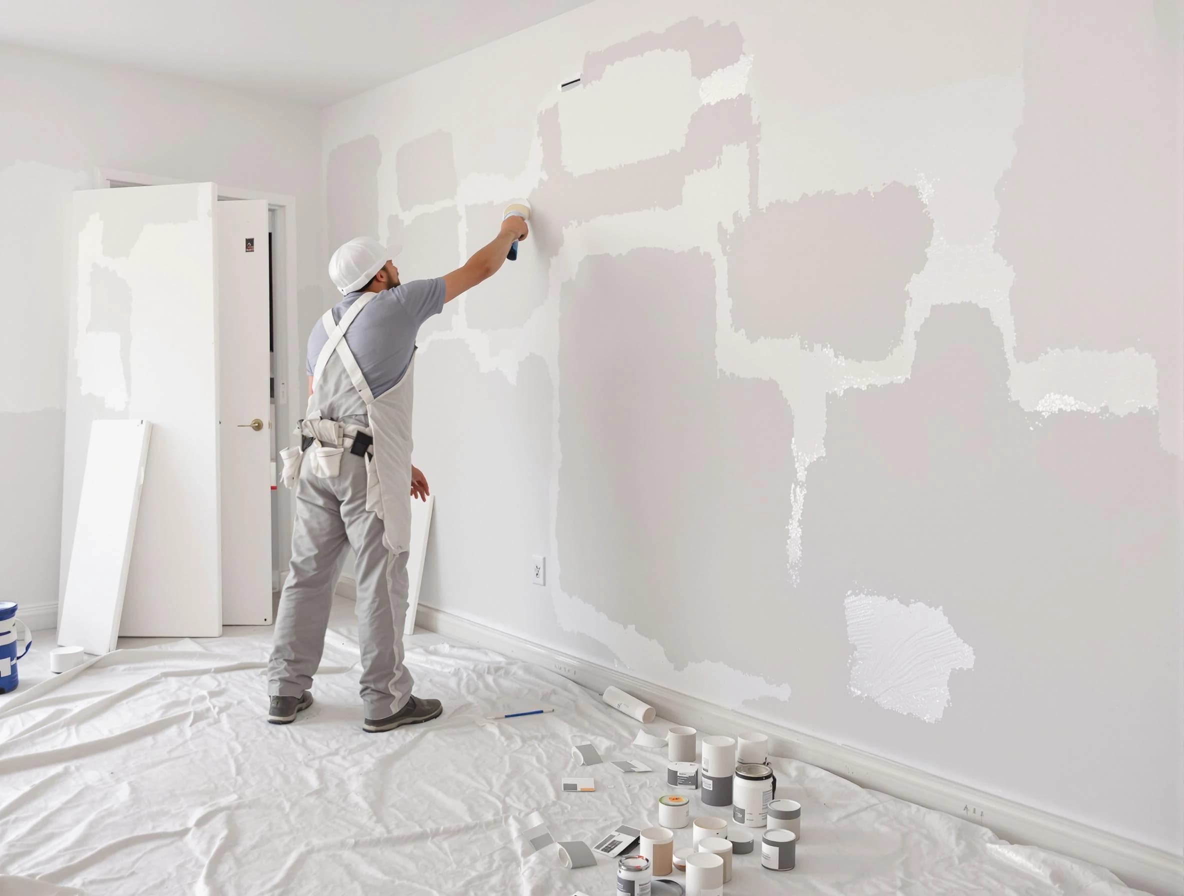 Before and after drywall repair by Berea House Painters in Berea
