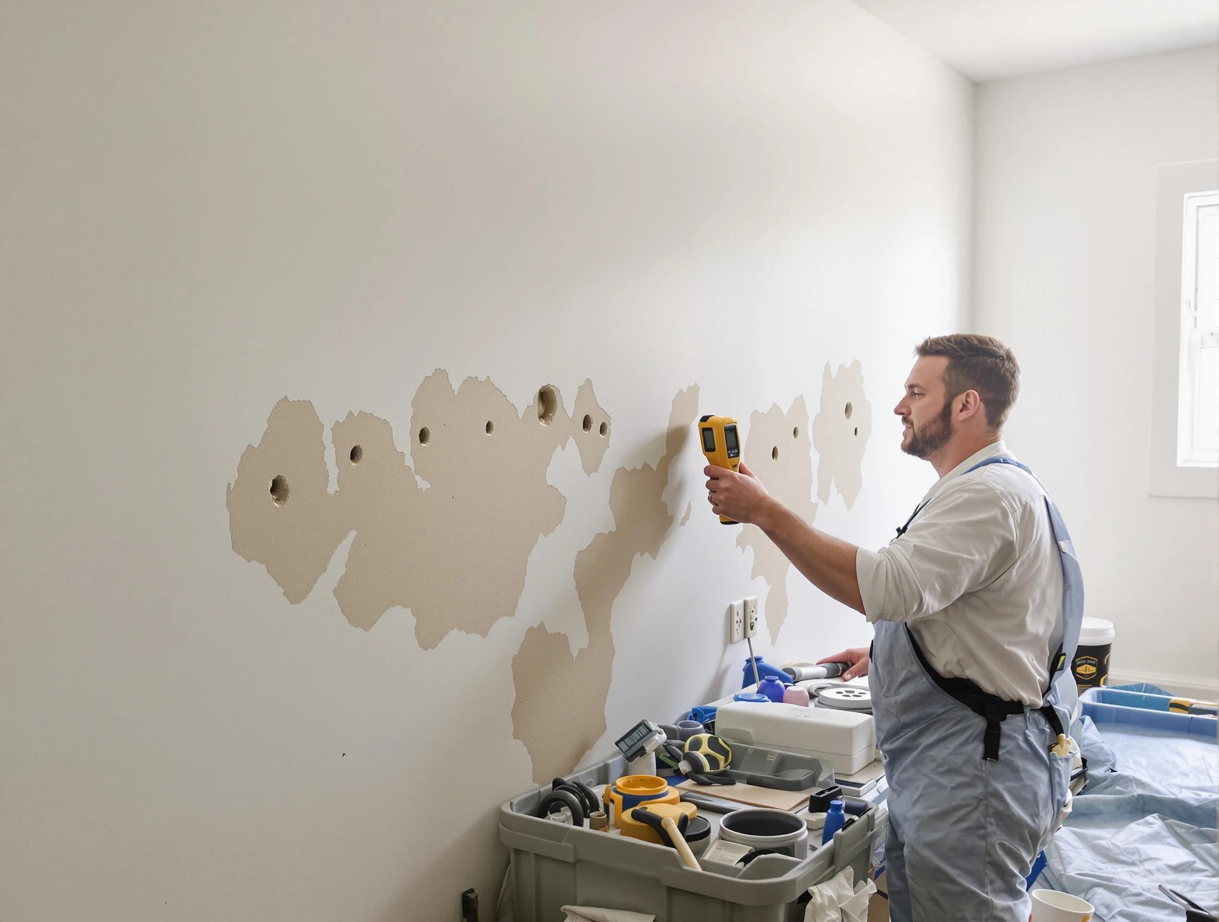 Berea House Painters repairing damaged drywall in Berea