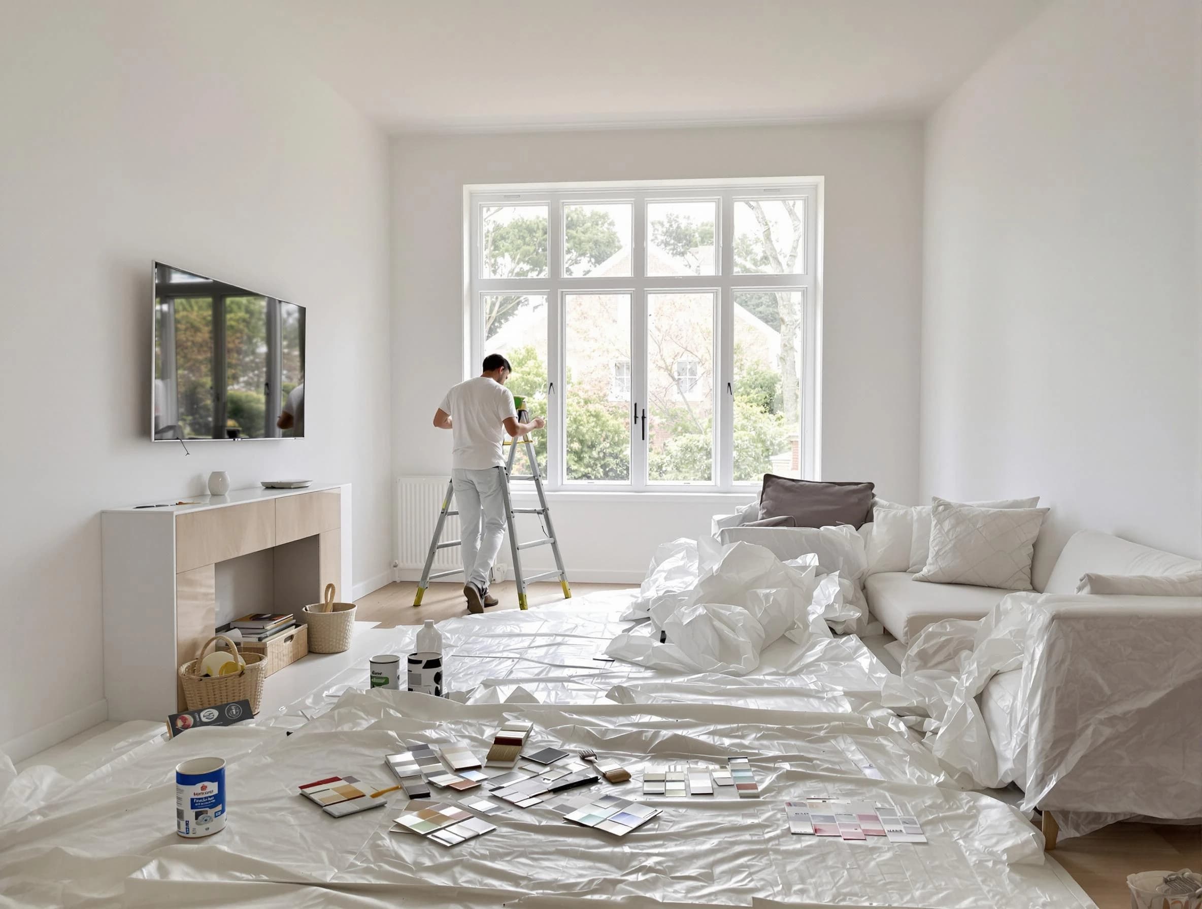 Berea House Painters professional applying interior paint in Berea, OH