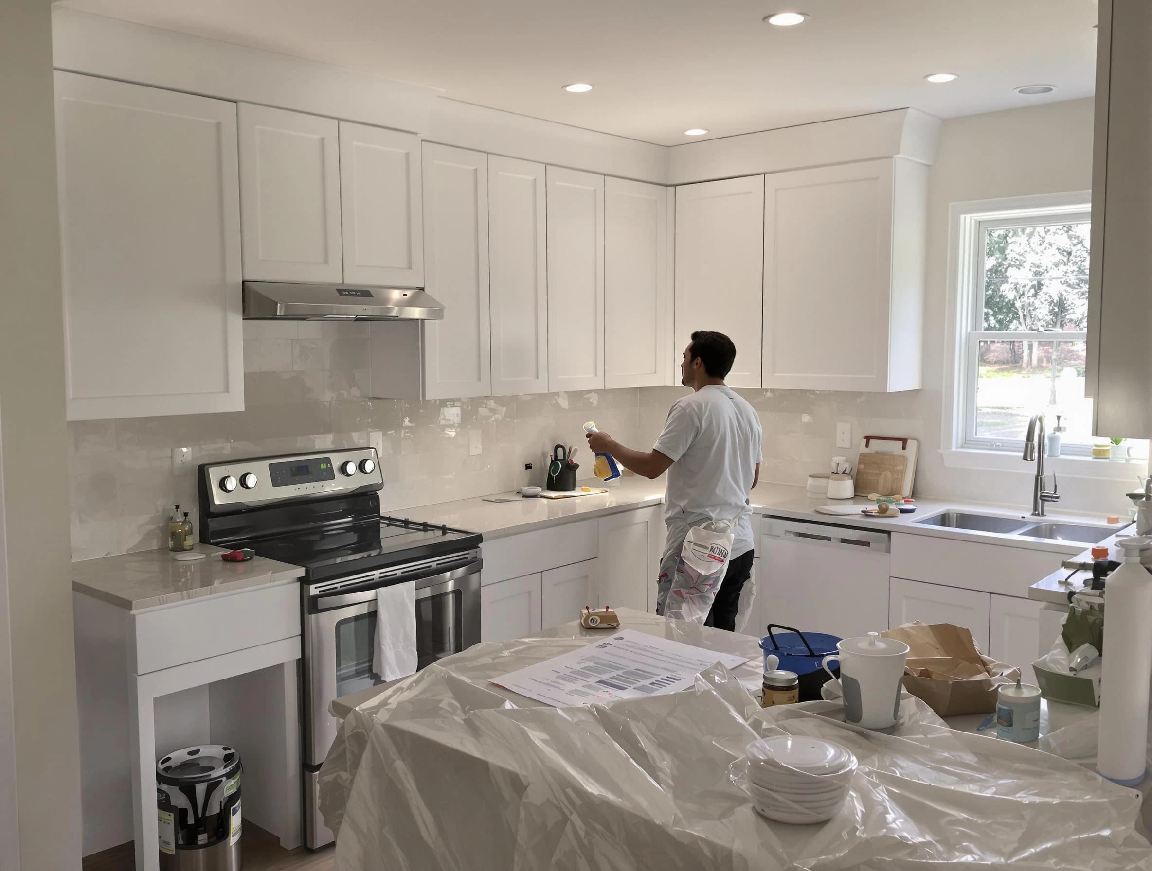 Berea House Painters performing detailed kitchen painting in Berea