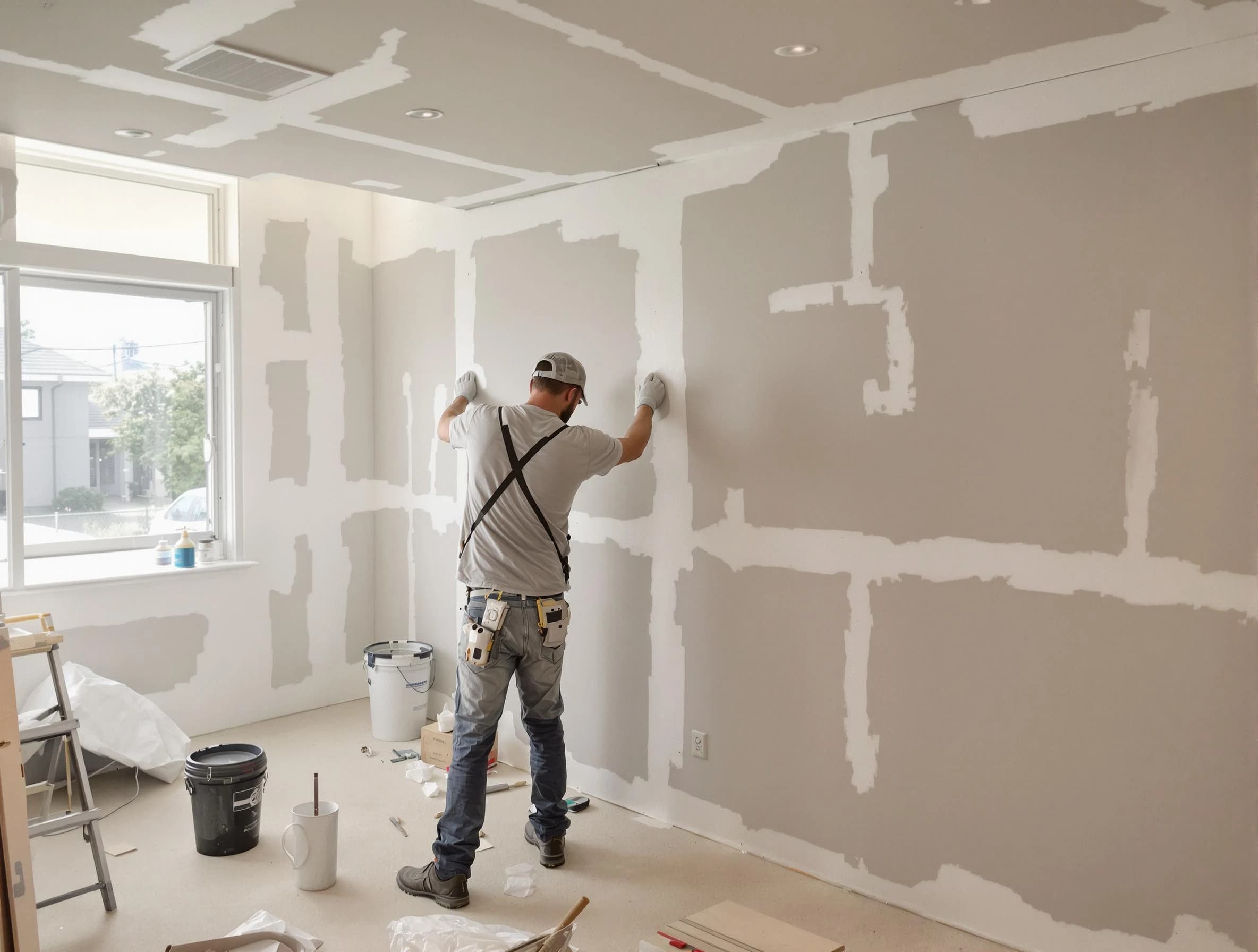 Berea House Painters performing drywall taping and mudding in Berea